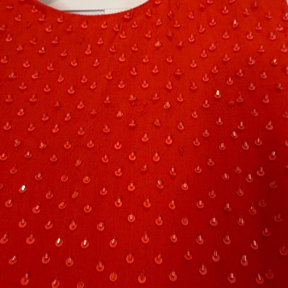 Alice + Olivia Vibrant Red Sleeveless Blouse - Picture 2 of 5